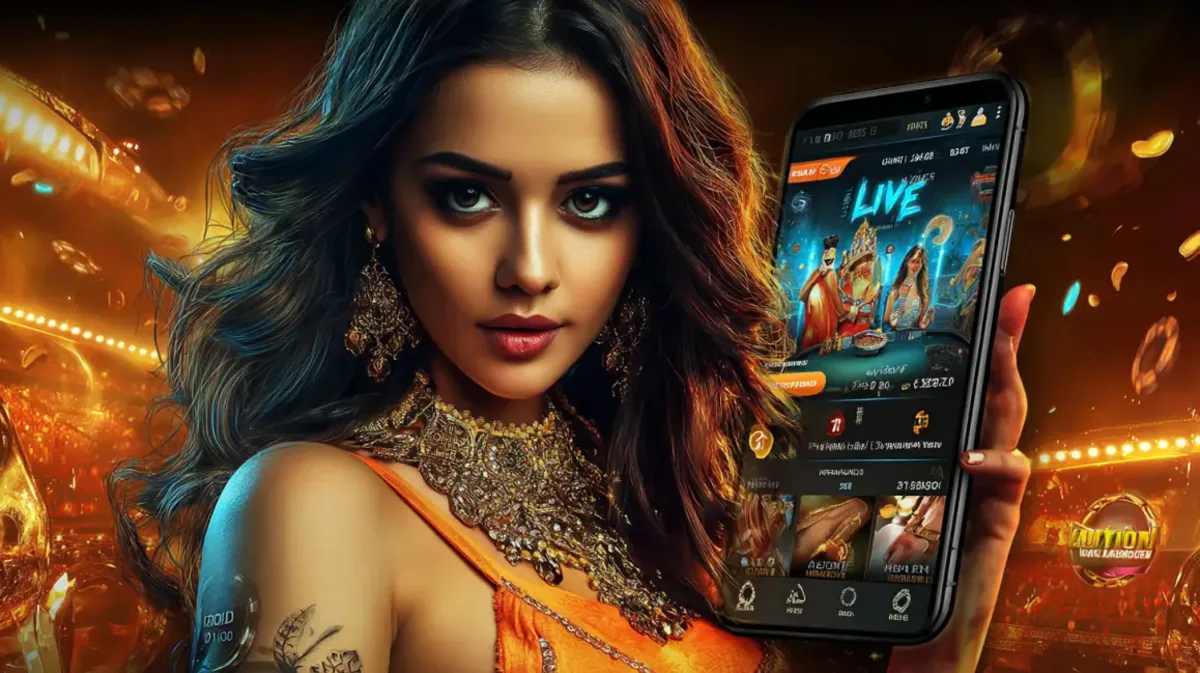 Saheb88 live casino woman ornate jewelry mobile gaming