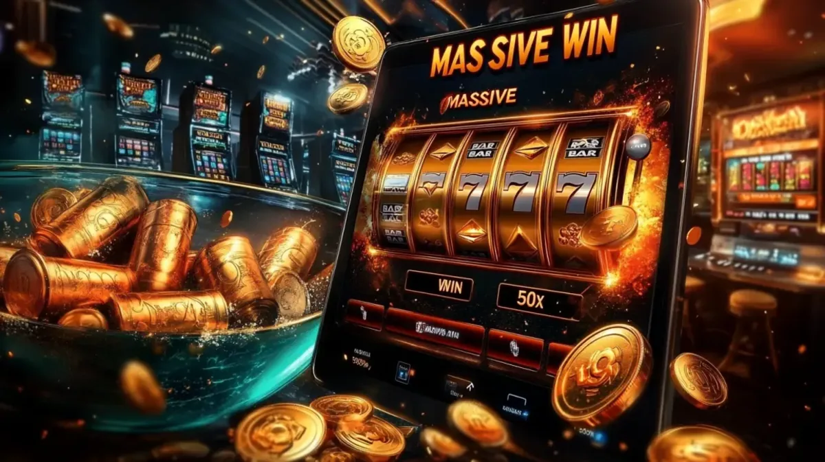 Saheb88 777 jackpot slot machine massive win golden coins