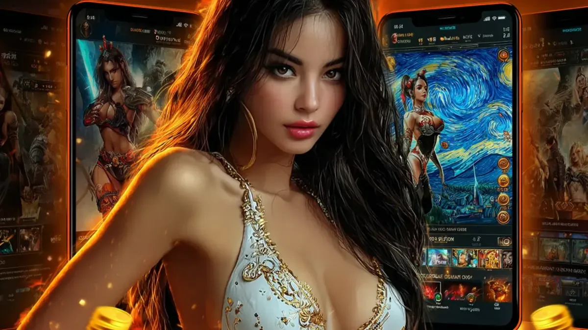Saheb88 fantasy slots woman warrior characters mobile screens